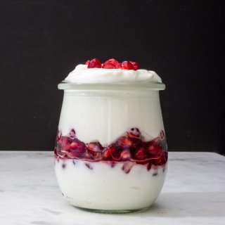 Granatapfel-Vanille-Dessert