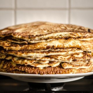 Chinesische Pfannkuchen mit Lauchzwiebeln