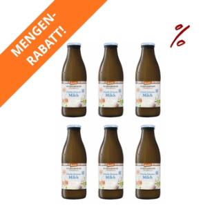 6x Frischmilch 1,5% Glasflasche