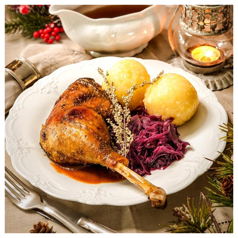 Gänsebraten auf bayerisch bäuerliche Art