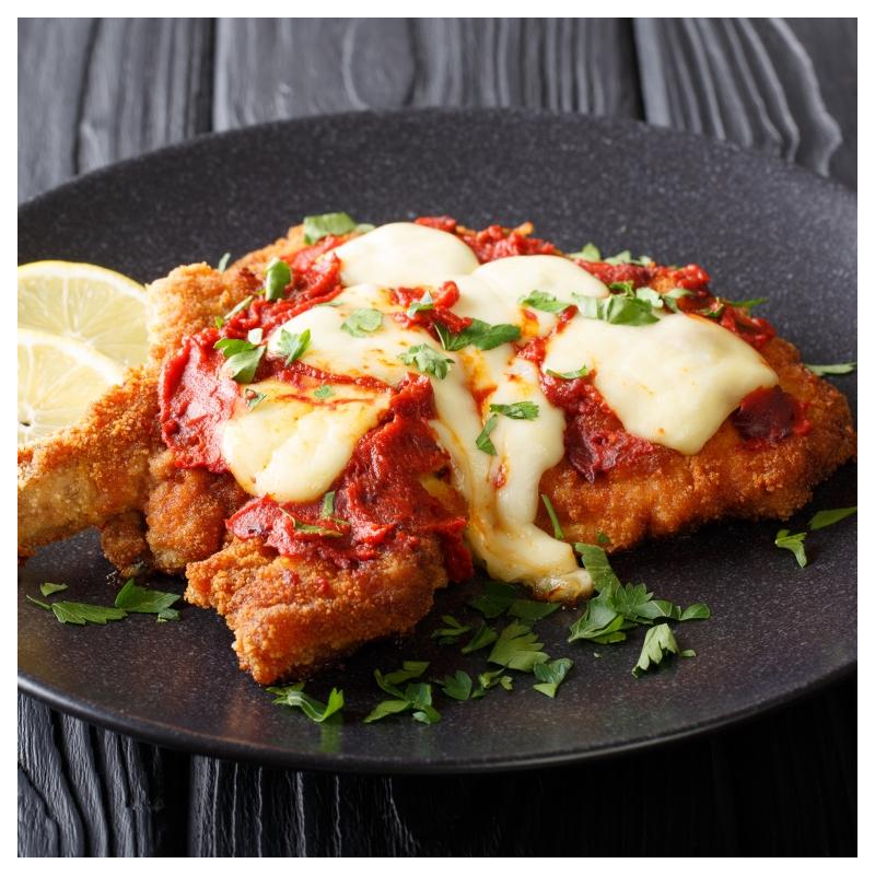 Wirsingkohl, paniert mit Käsesauce