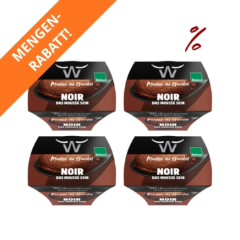 4x Mousse au Chocolat noir