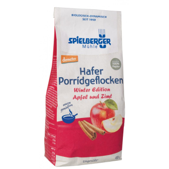 Hafer Porridgeflocken Apfel Zimt