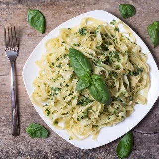 Cremige Tagliatelle mit Spinat