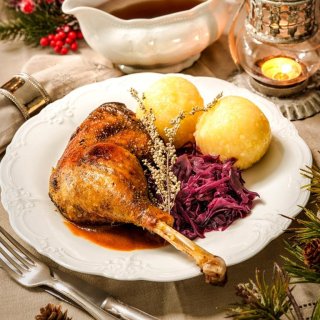 Gänsebraten auf bayerisch bäuerliche Art