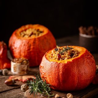 Herzhaft gefüllter Hokkaido