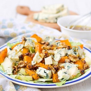 Salat mit Kürbis und Birne