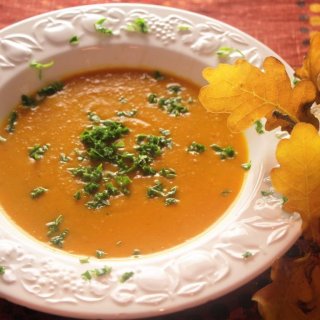 Kürbissuppe mit Orangensaft