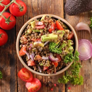 Linsen-Avocado-Salat mit Grapefruit