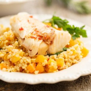 Saiblingsfilet mit Risotto