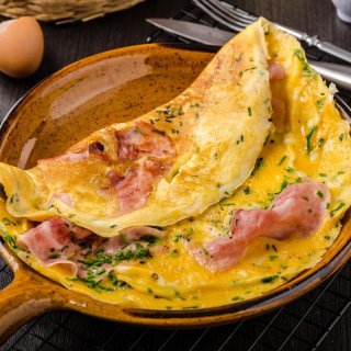 Schwarzwurzel-Omelette mit Schinken