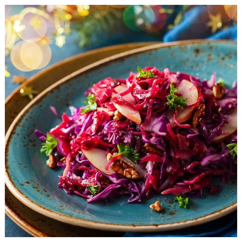 Blaukraut-Tofu-Salat mit Walnüssen