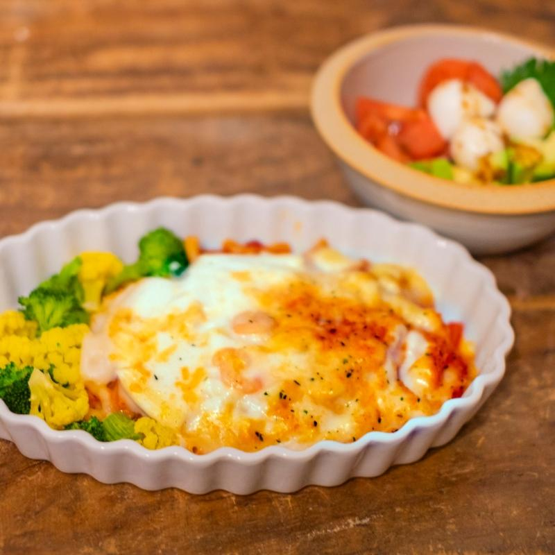 Blumenkohlgratin mit Tomatensoße