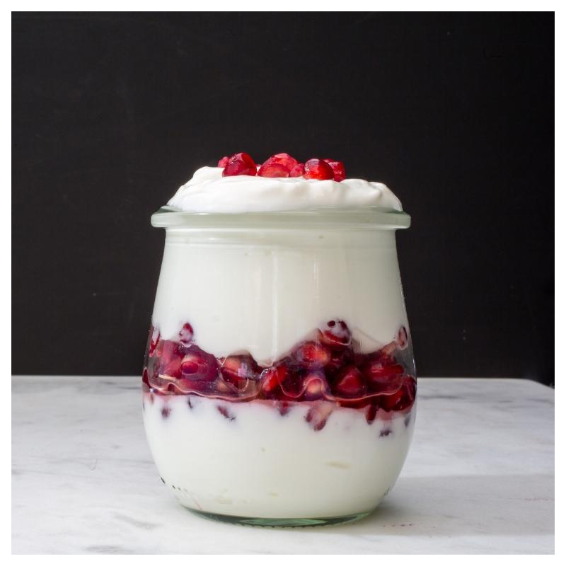 Granatapfel-Vanille-Dessert