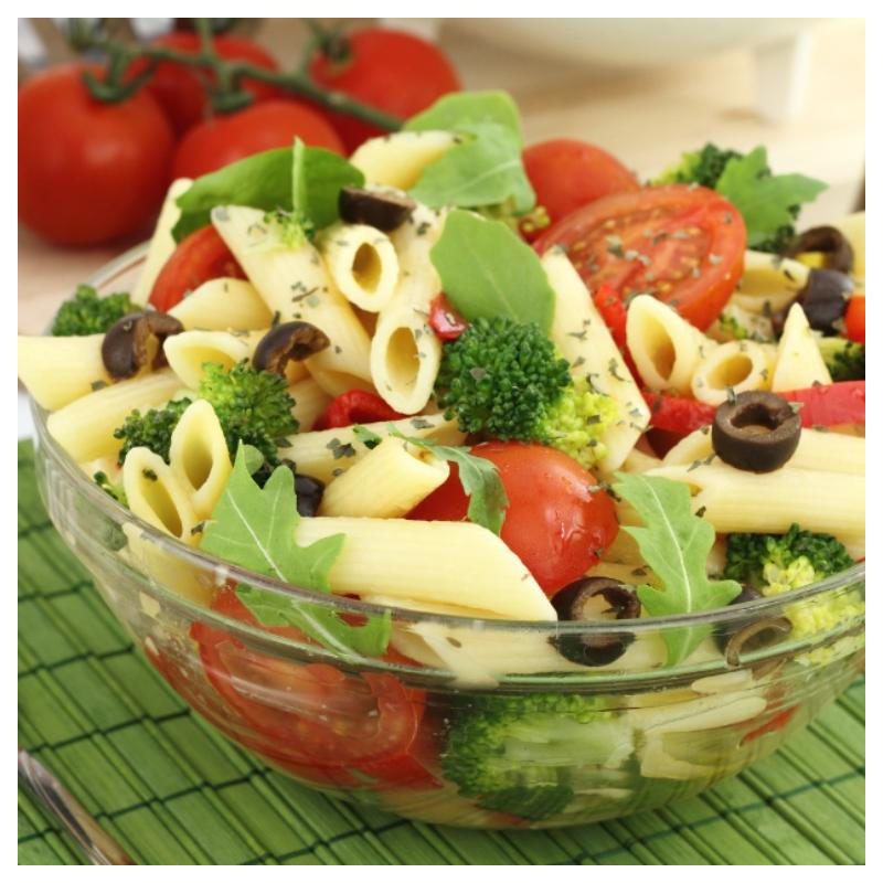 Italienischer Nudelsalat mit Rucola (wilder Rauke)