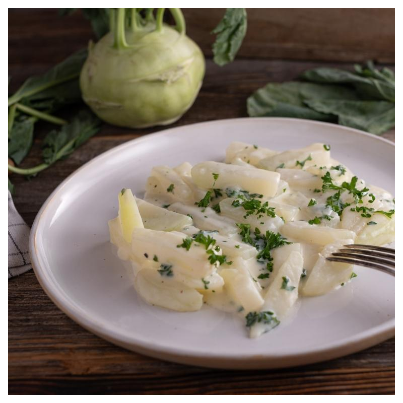 Kohlrabi in Schnittlauchsahne