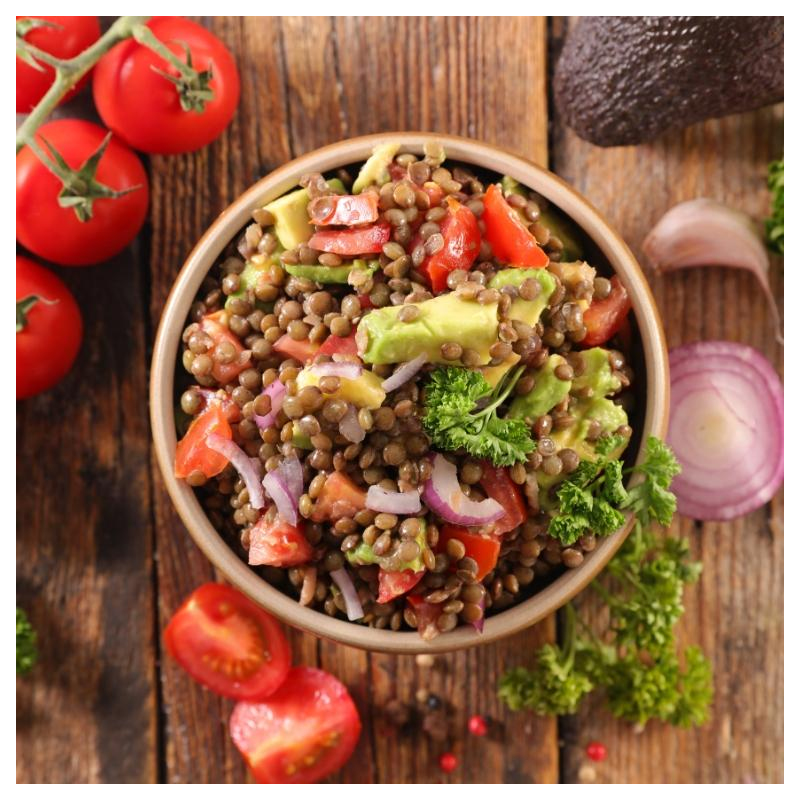 Linsen-Avocado-Salat mit Grapefruit