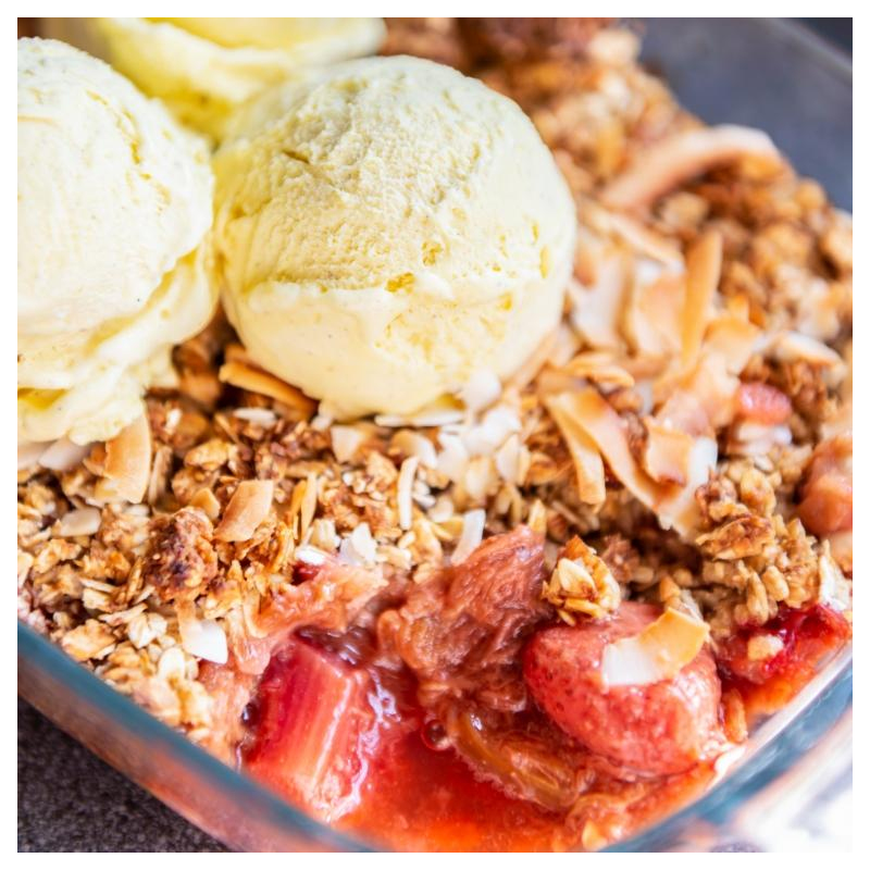 Rhabarber-Crumble "Very British"