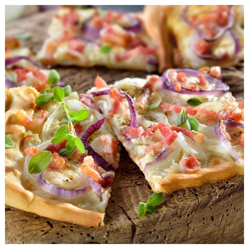 Trauben-Flammkuchen mit Lauch