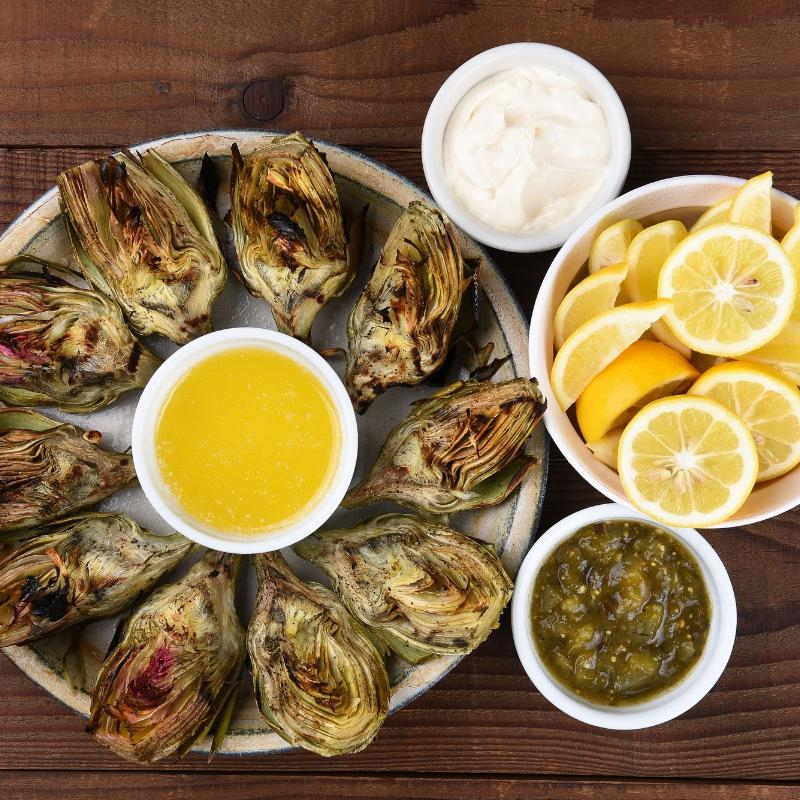 Zitronendip zu Artischocken