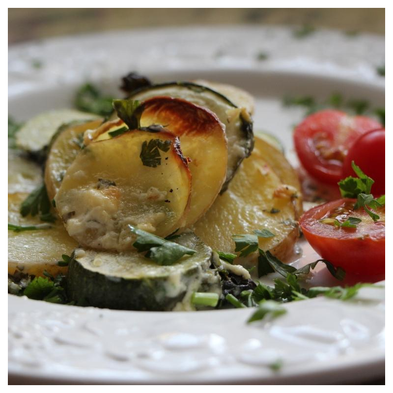Zucchini-Kartoffel-Gratin