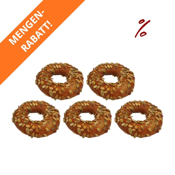 5x Dinkellaugenbagel mit Kürbiskernen