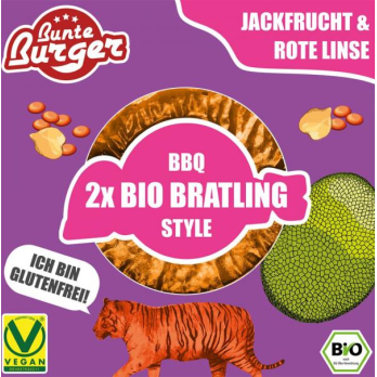 Bunte Burger Linsen Jackfruit