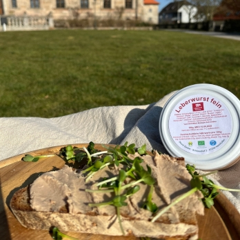 Leberwurst fein im Glas Landgut Schwein